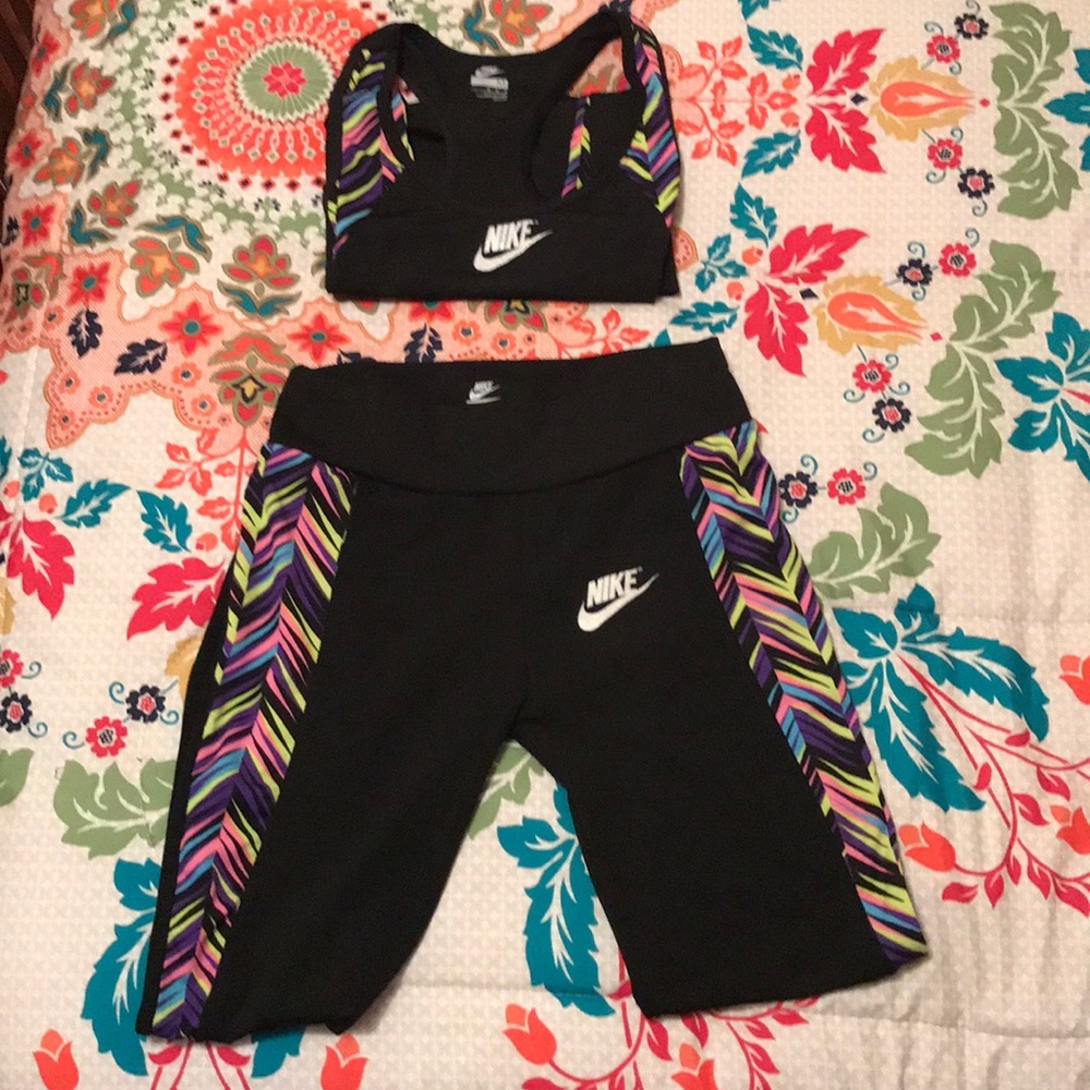 Nike tights and Nike shirt
